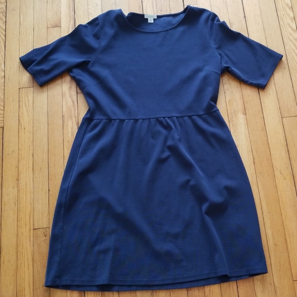 Garnet Hill navy ponte dress